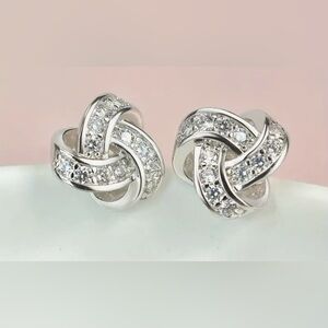 Silver Knot Earrings